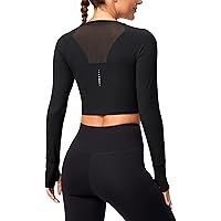 Amazon.com: ZHENWEI Long Sleeve Workout Tops for Women Cropped